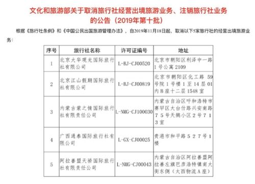 文旅部重拳整頓出境游市場，今年已取消67家旅行社經營資質